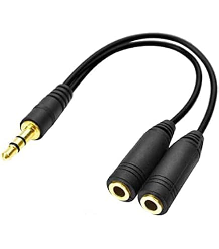 Amazon | 3.5mm AUXケーブル 2分配 オーディオケーブル イヤホン分岐